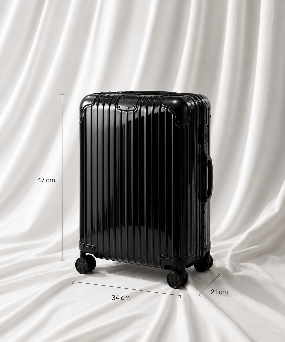 Valise cabine personnalisée  Jet Black édition